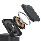 Incarcator Baseus Charging Station (P10264100123-00), Cube Shape, MagSafe, Qi, Type-C, 25W, Negru