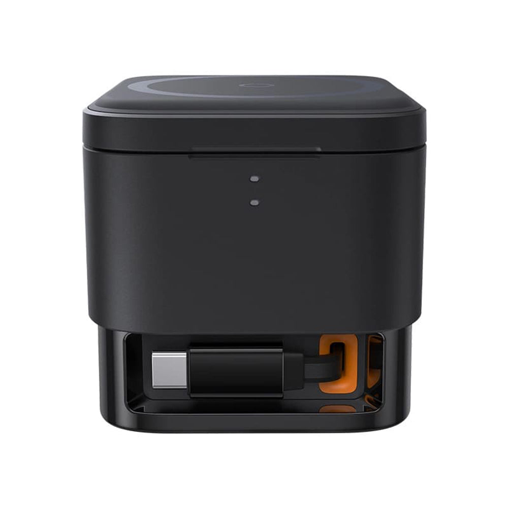 Incarcator Baseus Charging Station (P10264100123-00), Cube Shape, MagSafe, Qi, Type-C, 25W, Negru