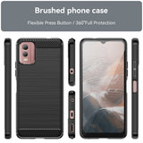 Husa de protectie Techsuit Carbon Silicone compatibil cu Nokia C32, Negru