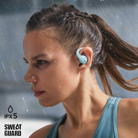 Casti Anker SoundCore AeroFit Pro (A3871G61), for Sport, Bluetooth, Waterproof, Albastru