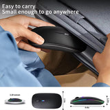 Tastatura/Mouse Techsuit Wireless Mouse GameFlow (M1), for Gaming, LED RGB, Silent, Bluetooth 5.2, 2.4G, 1600 DPI with USB-C Charging Cable, Negru