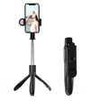 Suport Techsuit Selfie Stick (S01-S), Compact Tripod Mount with Bluetooth Remote Control, LED Fill Light, Foldable, 70cm, Negru