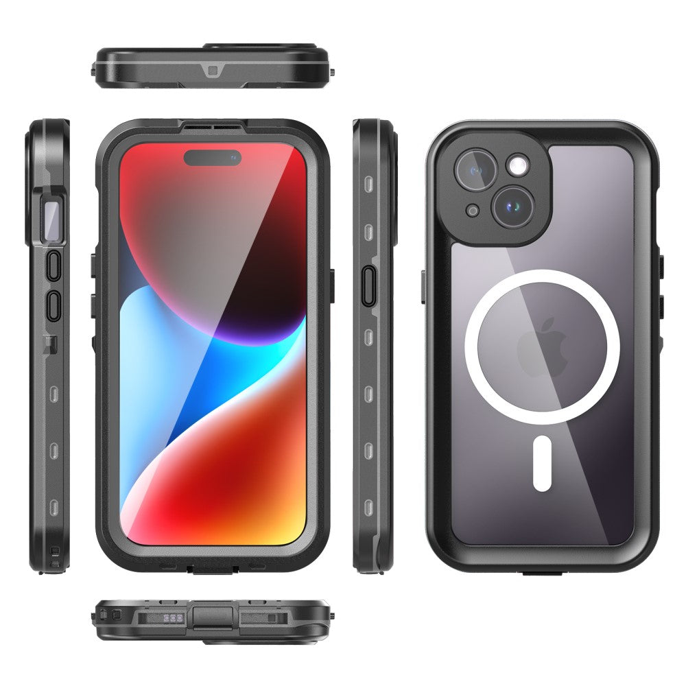 Husa de protectie ShellBox compatibil cu iPhone 15, Negru