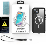 Husa de protectie ShellBox Waterproof IP68 MagSafe compatibil cu iPhone 15 Plus, Negru