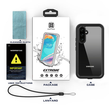 Husa de protectie ShellBox Waterproof IP68 compatibil cu Samsung Galaxy A54, Negru