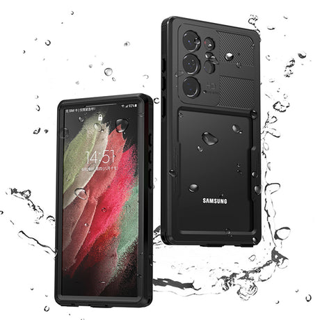 Husa de protectie ShellBox Waterproof IP68 compatibil cu Samsung Galaxy S23 Ultra, Negru