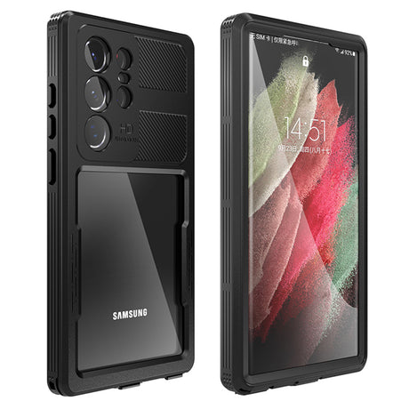 Husa de protectie ShellBox Waterproof IP68 compatibil cu Samsung Galaxy S23 Ultra, Negru
