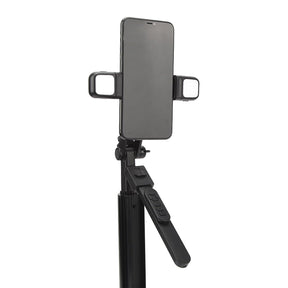 Suport Techsuit Selfie Stick (K30S), Compact Tripod Mount, Bluetooth Remote Control, Double LED Light, Foldable, 167cm, Negru