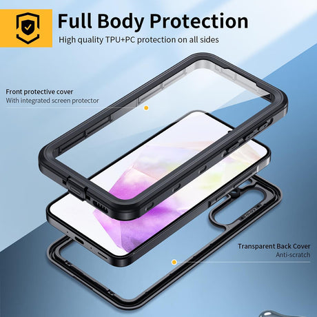 Husa de protectie ShellBox Waterproof IP68 compatibil cu Samsung Galaxy A35 5G, Negru