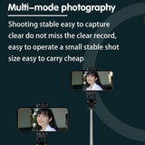 Suport Techsuit Mini Selfie Stick (K03), Compact Tripod Mount with Bluetooth Remote Control, Foldable, 70cm, Negru