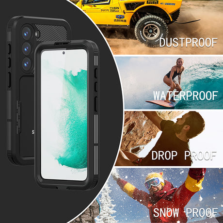 Husa de protectie ShellBox Waterproof IP68 compatibil cu Samsung Galaxy S23, Negru
