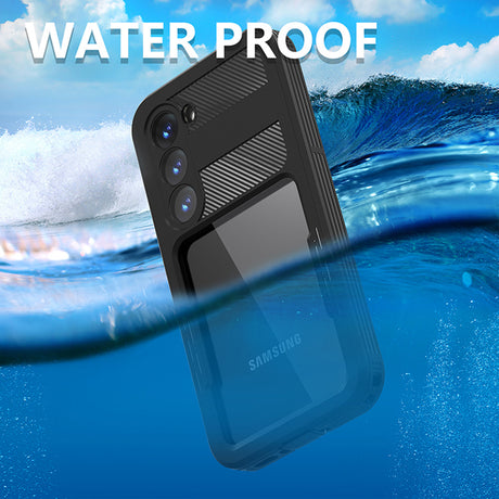 Husa de protectie ShellBox Waterproof IP68 compatibil cu Samsung Galaxy S23, Negru