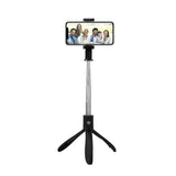 Suport Techsuit Selfie Stick (K06), Stable Tripod with Bluetooth Remote Control, Foldable, 360 Rotation, 70cm, Negru