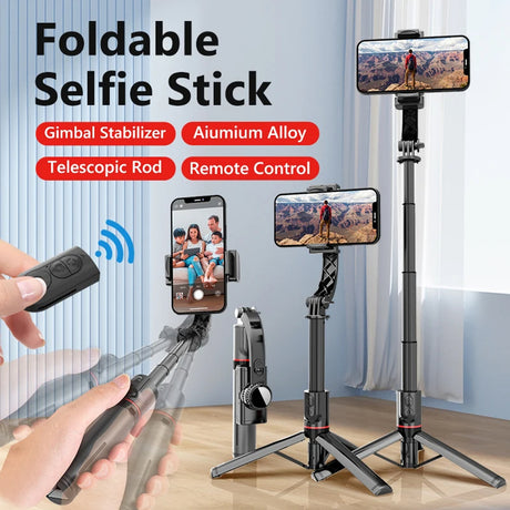 Suport Techsuit Selfie Stick (L19), Stable Monopod/Tripod with Bluetooth Remote Control, 400mAh, 70cm, Negru
