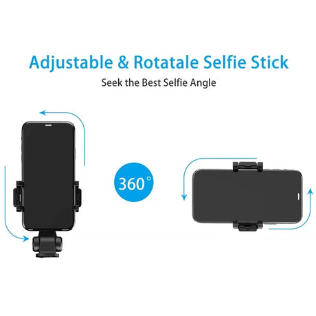 Suport Techsuit Selfie Stick (L01), Tripod Stable Mount with Extendable Arm, Bluetooth Remote Control, 70cm, Negru