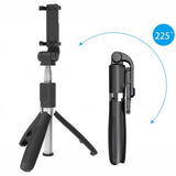 Suport Techsuit Selfie Stick (L01), Tripod Stable Mount with Extendable Arm, Bluetooth Remote Control, 70cm, Negru