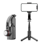 Suport Techsuit Selfie Stick (L18sMini), Stable Gimbal/Tripod with Bluetooth Remote Control, Fill Light, 360 Rotation, 70cm, Negru