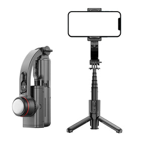 Suport Techsuit Selfie Stick (L18sMini), Stable Gimbal/Tripod with Bluetooth Remote Control, Fill Light, 360 Rotation, 70cm, Negru