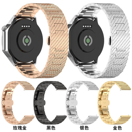 Curea smartwatch Techsuit Watchband 22mm (W052) compatibil cu Huawei Watch GT 2 (46mm)/GT 2 Pro/GT 3 Pro (46mm)/Ultimate, Xiaomi Watch S1, Rose Gold