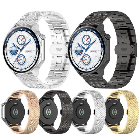 Curea smartwatch Techsuit Watchband 22mm (W052) compatibil cu Huawei Watch GT 2 (46mm)/GT 2 Pro/GT 3 Pro (46mm)/Ultimate, Xiaomi Watch S1, Auriu