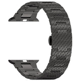 Curea smartwatch Techsuit Watchband 32mm (W052) compatibil cu Apple Watch 1/2/3/4/5/6/7/8/9/10/11/SE/SE 2/SE 3 (38/40/41/42mm), Negru