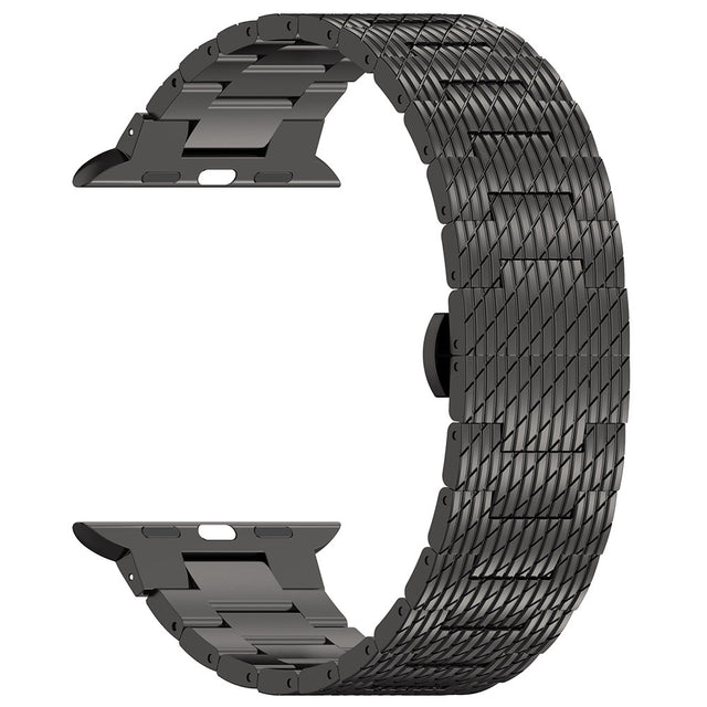 Curea smartwatch Techsuit Watchband 32mm (W052) compatibil cu Apple Watch 1/2/3/4/5/6/7/8/9/10/11/SE/SE 2/SE 3 (38/40/41/42mm), Negru