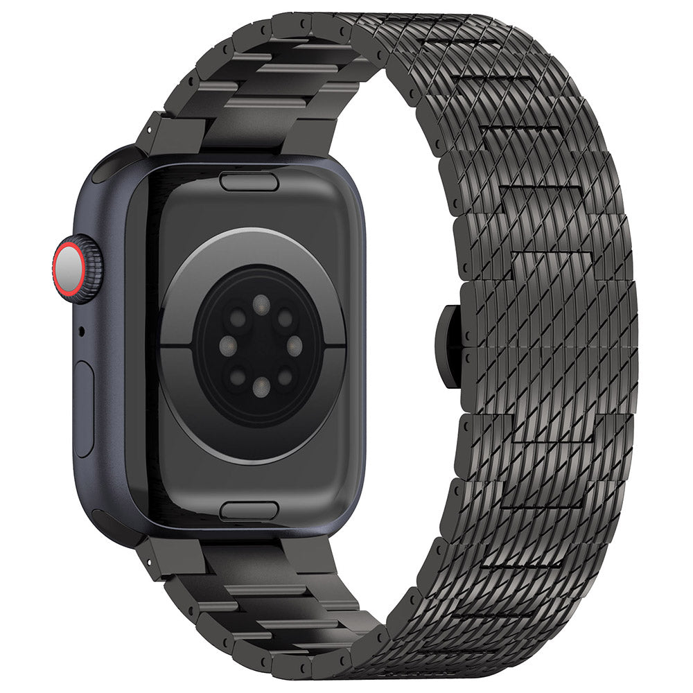 Curea smartwatch Techsuit Watchband 32mm (W052) compatibil cu Apple Watch 1/2/3/4/5/6/7/8/9/10/11/SE/SE 2/SE 3 (38/40/41/42mm), Negru