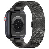 Curea smartwatch Techsuit Watchband 32mm (W052) compatibil cu Apple Watch 1/2/3/4/5/6/7/8/9/10/11/SE/SE 2/SE 3 (38/40/41/42mm), Negru