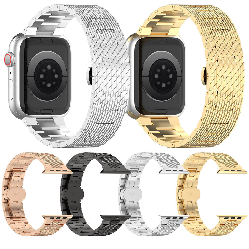 Curea smartwatch Techsuit Watchband 32mm (W052) compatibil cu Apple Watch 1/2/3/4/5/6/7/8/9/10/11/SE/SE 2/SE 3 (38/40/41/42mm), Negru