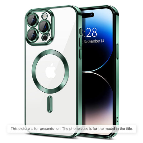 Husă Techsuit Luxury Crystal MagSafe pentru Xiaomi 17T, verde