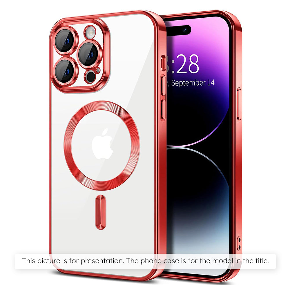 Husa de protectie Techsuit Luxury Crystal MagSafe compatibil cu Xiaomi 17T Pro, Roșu