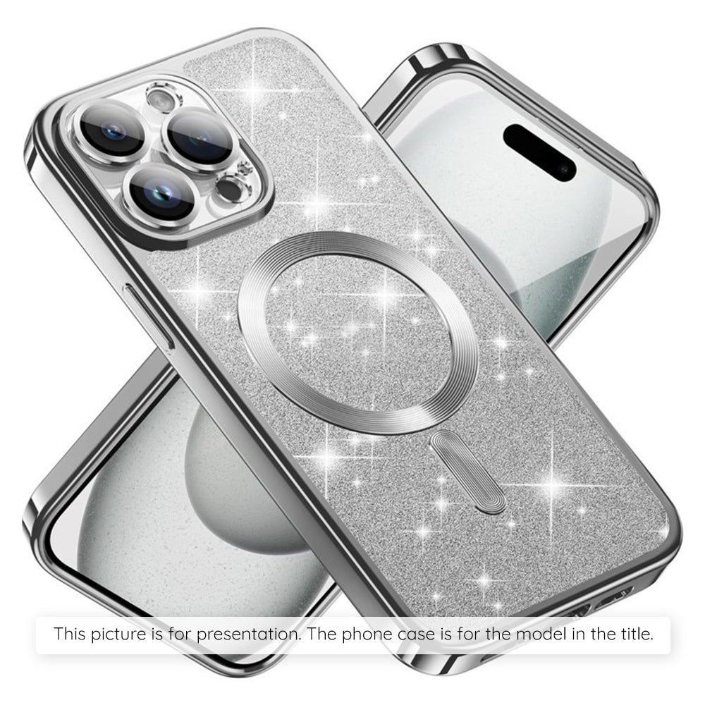 Husa de protectie Techsuit Luxury Glitter MagSafe compatibil cu Xiaomi 17T Pro, Argintiu