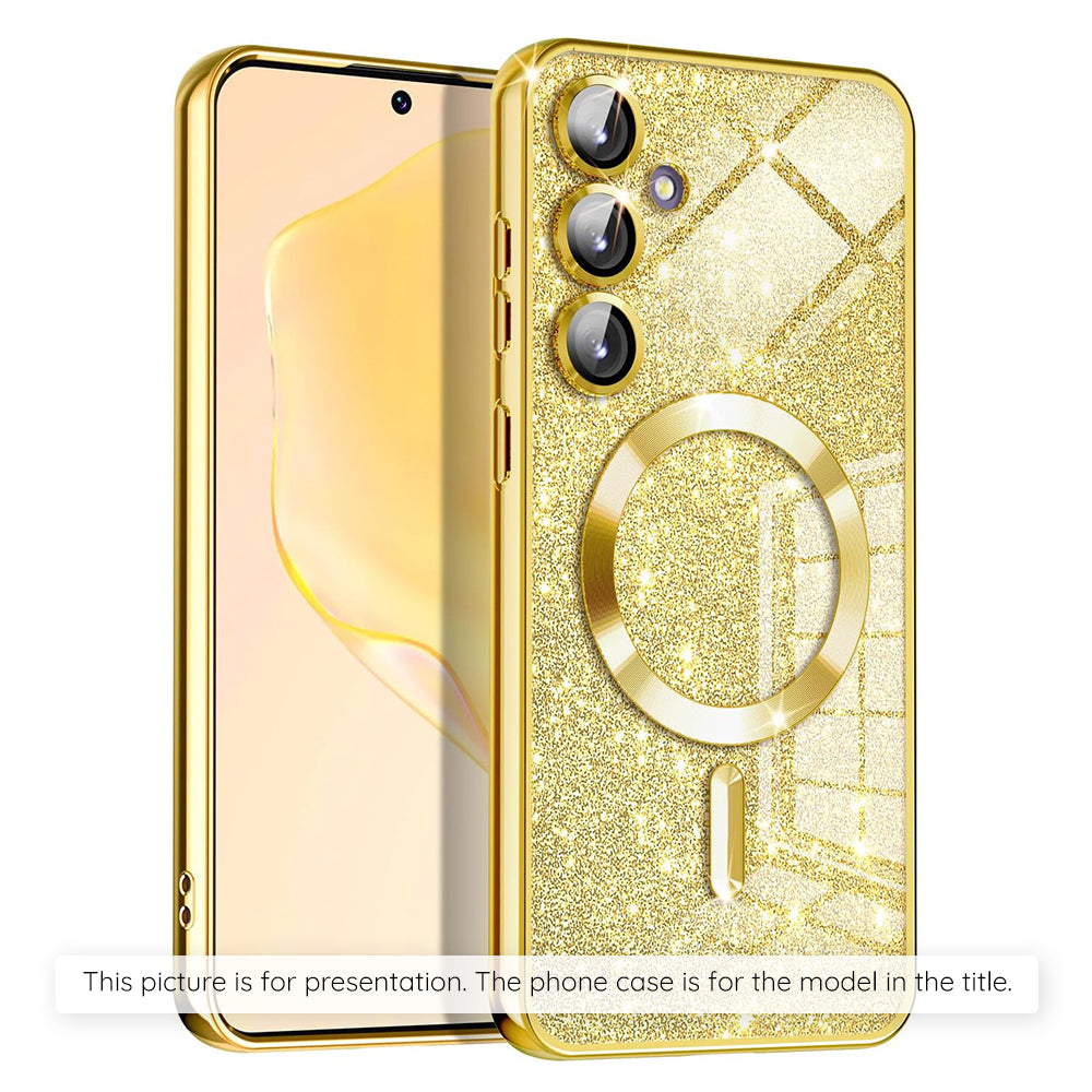 Husa de protectie Techsuit Luxury Glitter MagSafe compatibil cu Xiaomi 17T Pro, Auriu