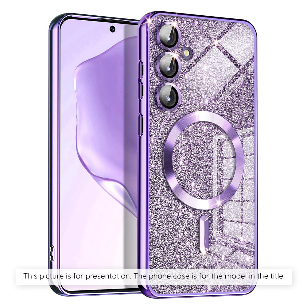 Husa de protectie Techsuit Luxury Glitter MagSafe compatibil cu Xiaomi 17T, Mov