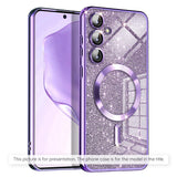 Husa de protectie Techsuit Luxury Glitter MagSafe compatibil cu Xiaomi 17T, Mov