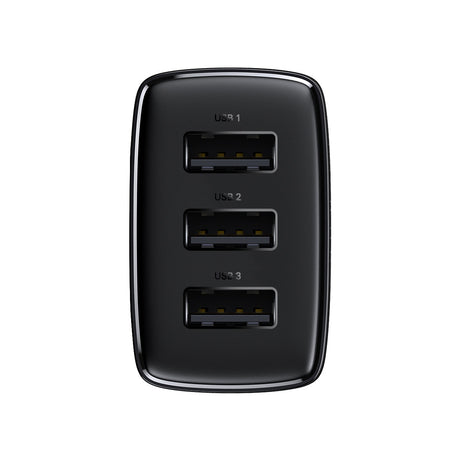 Incarcator Baseus Compact (CCXJ020101), Universal Compatibility, 3 x USB, 17W, 5V, Negru