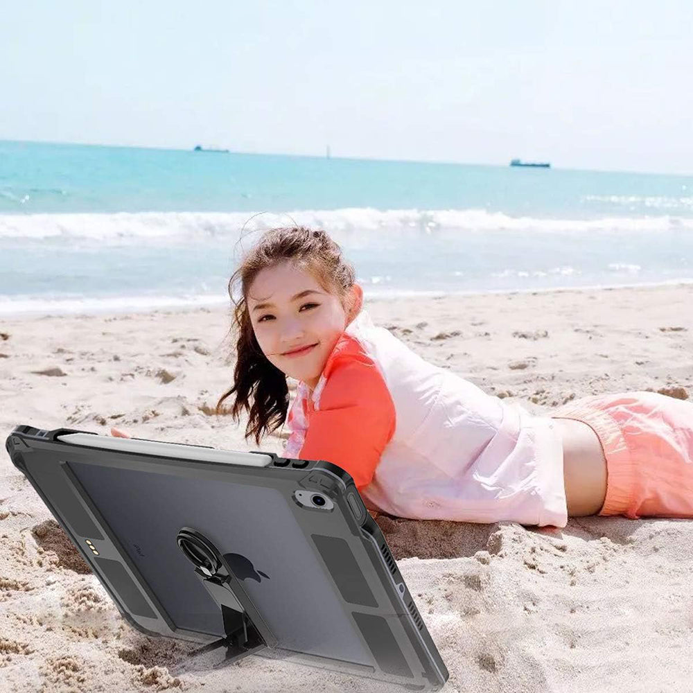 Husa de protectie tableta ShellBox Waterproof IP68 compatibil cu iPad Air 4 (2020) / Air 5 (2022), Negru