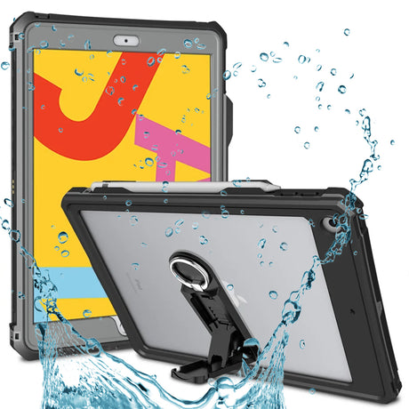 Husa de protectie tableta ShellBox Waterproof IP68 compatibil cu iPad 10.2" (2019 / 2020 / 2021), Negru
