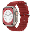 Curea smartwatch Techsuit Watchband (W038) compatibil cu Apple Watch 1/2/3/4/5/6/7/8/9/10/11/SE/SE 2/SE 3/Ultra/2/3 (42/44/45/46/49mm), Rosu Vin