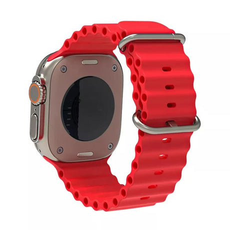 Curea smartwatch Techsuit Watchband (W038) compatibil cu Apple Watch 1/2/3/4/5/6/7/8/9/10/11/SE/SE 2/SE 3/Ultra/2/3 (42/44/45/46/49mm), Rosu Vin