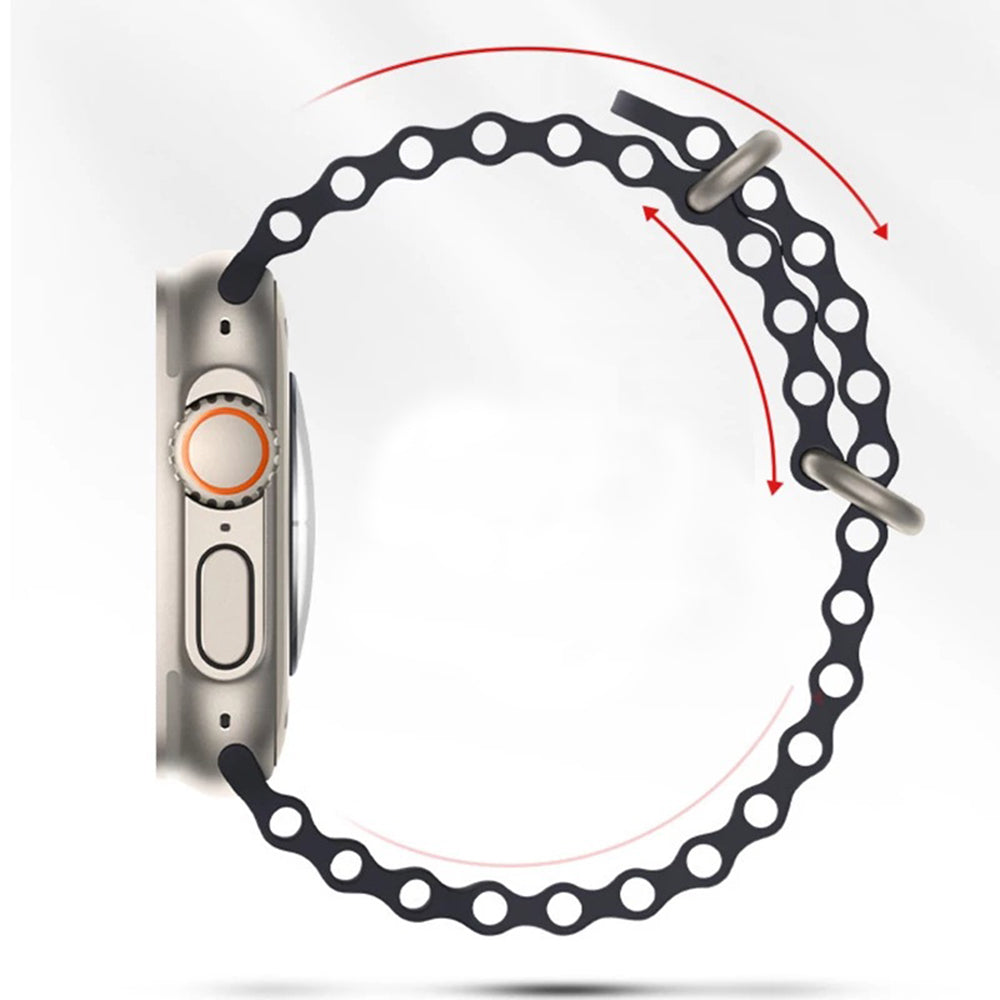 Curea smartwatch Techsuit compatibil cu Apple Watch 1 / 2 / 3, Albastru