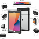 Husa de protectie tableta ShellBox Waterproof IP68 compatibil cu iPad 10.2" (2019 / 2020 / 2021), Negru