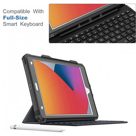 Husa de protectie tableta ShellBox Waterproof IP68 compatibil cu iPad 10.2" (2019 / 2020 / 2021), Negru
