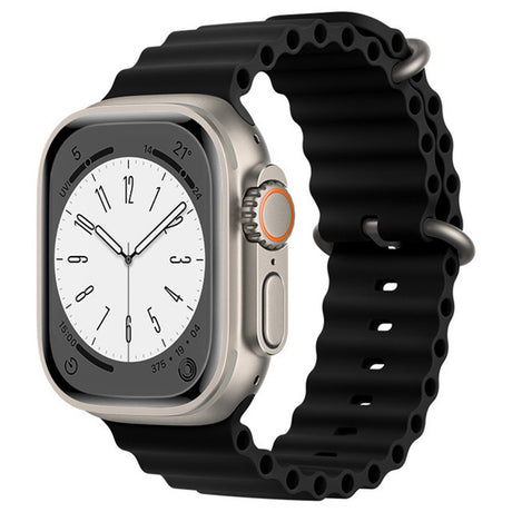 Curea smartwatch Techsuit Watchband (W038) compatibil cu Apple Watch 1/2/3/4/5/6/7/8/9/10/11/SE/SE 2/SE 3 (38/40/41/42mm), Negru