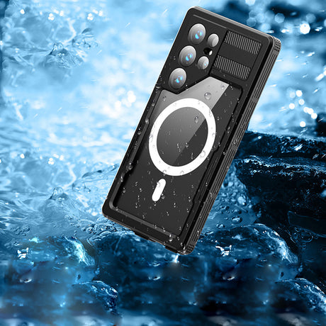 Husa de protectie ShellBox Waterproof IP68 compatibil cu Samsung Galaxy S24 Ultra, Negru
