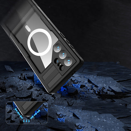 Husa de protectie ShellBox Waterproof IP68 compatibil cu Samsung Galaxy S24 Ultra, Negru