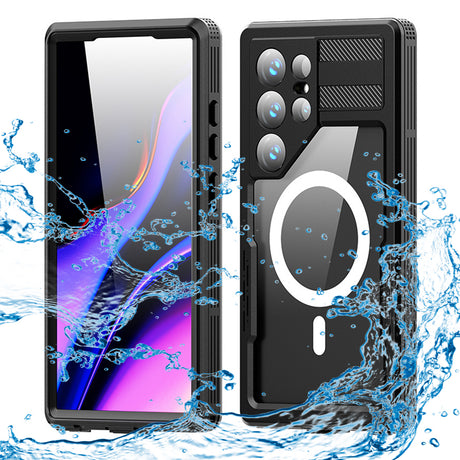 Husa de protectie ShellBox Waterproof IP68 compatibil cu Samsung Galaxy S24 Ultra, Negru