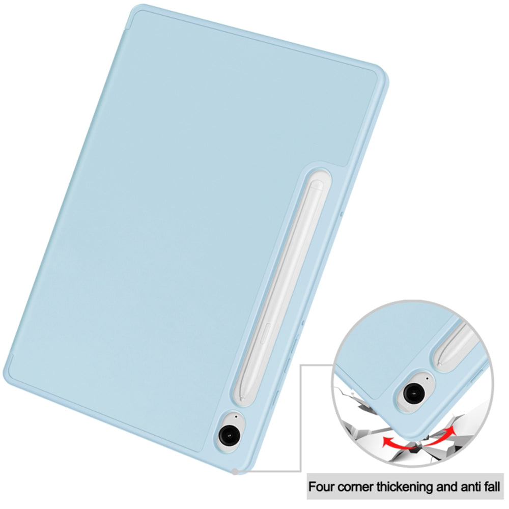 Husa de protectie tableta Techsuit Flex Trifold (with Pencil Holder) compatibil cu Samsung Galaxy Tab S9 / S9 FE / S10 FE, Albastru Cer