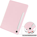 Husa de protectie tableta Techsuit Flex Trifold (with Pencil Holder) compatibil cu Samsung Galaxy Tab S9 / S9 FE / S10 FE, Roz