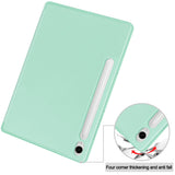 Husa de protectie tableta Techsuit Flex Trifold (with Pencil Holder) compatibil cu Samsung Galaxy Tab S9 / S9 FE / S10 FE, Matcha Green